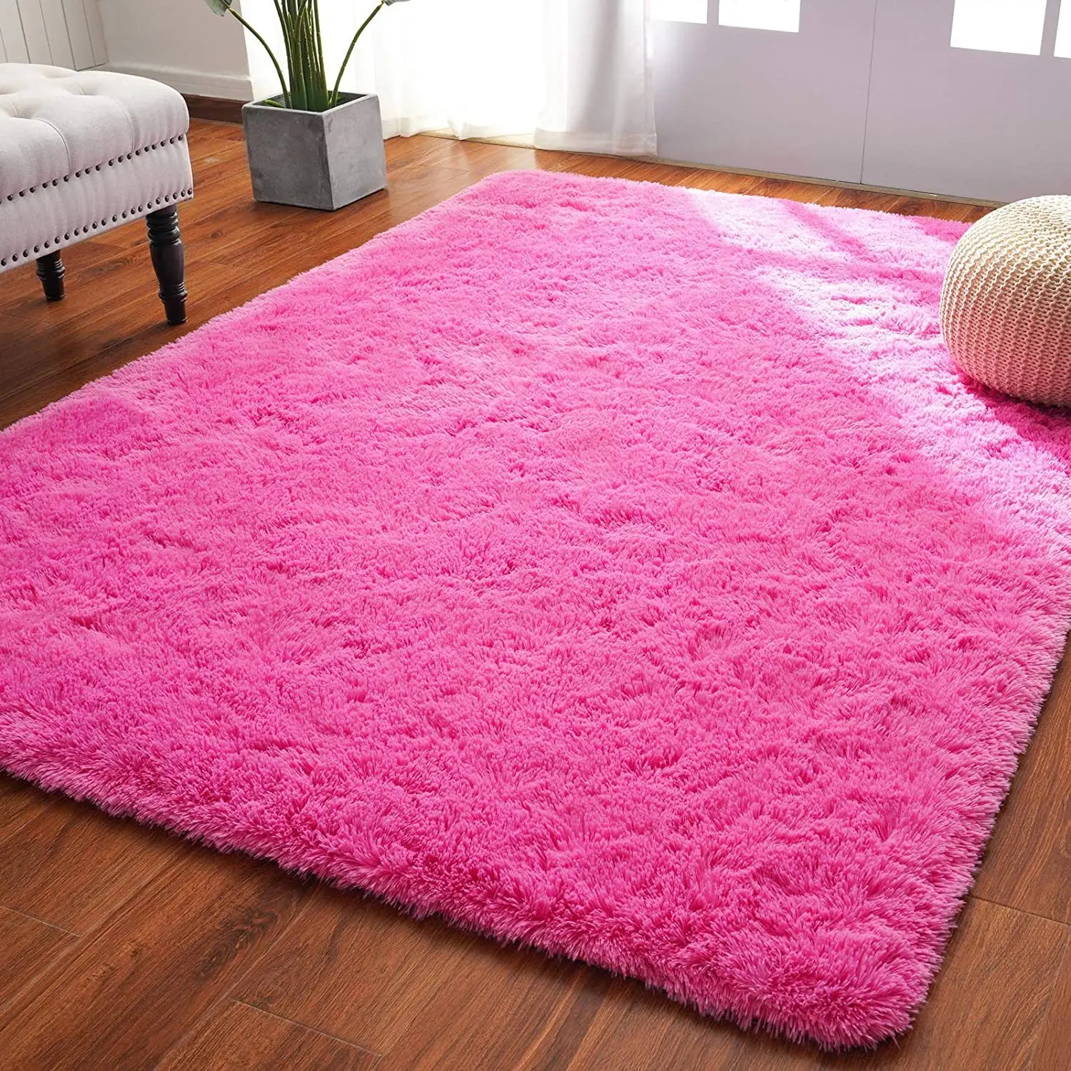 pink living room rug