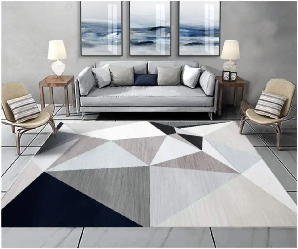 scandinavian geometric rug