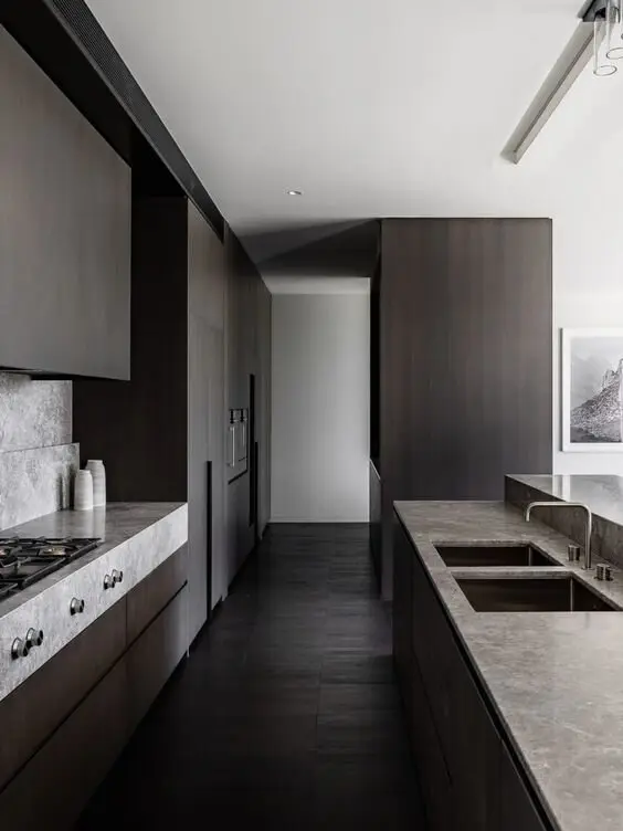 modern black kitchen