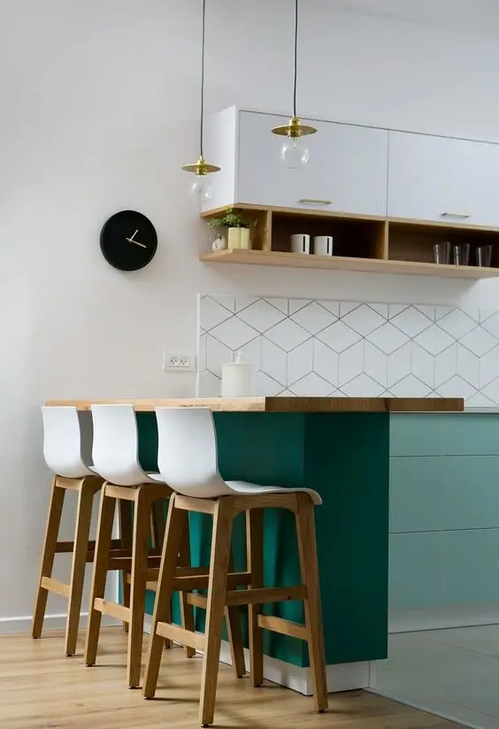 modern green kitchen