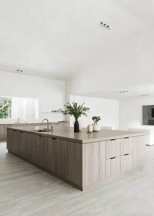 square kitchen island