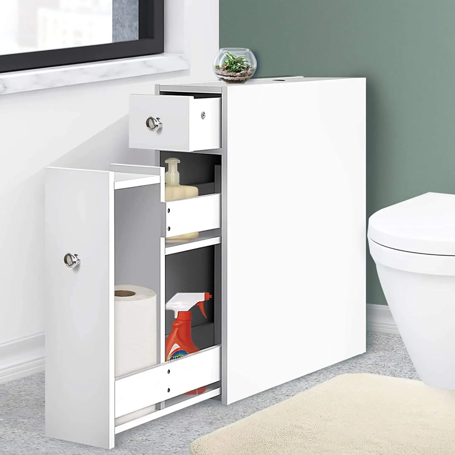 toilet slim cabinet