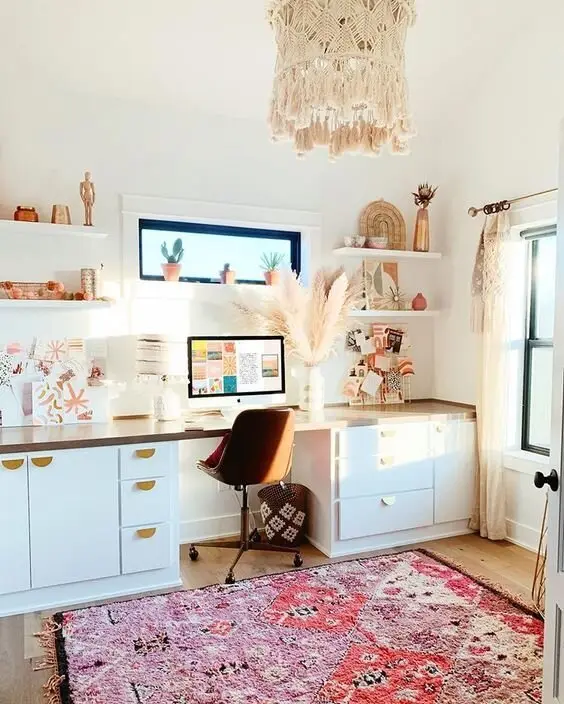 boho chic home office
