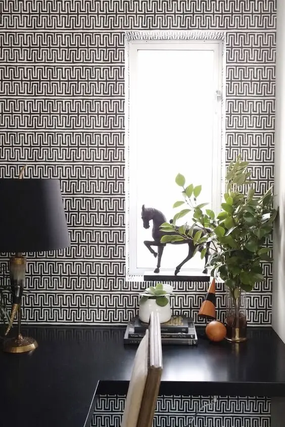 black and white wall paper