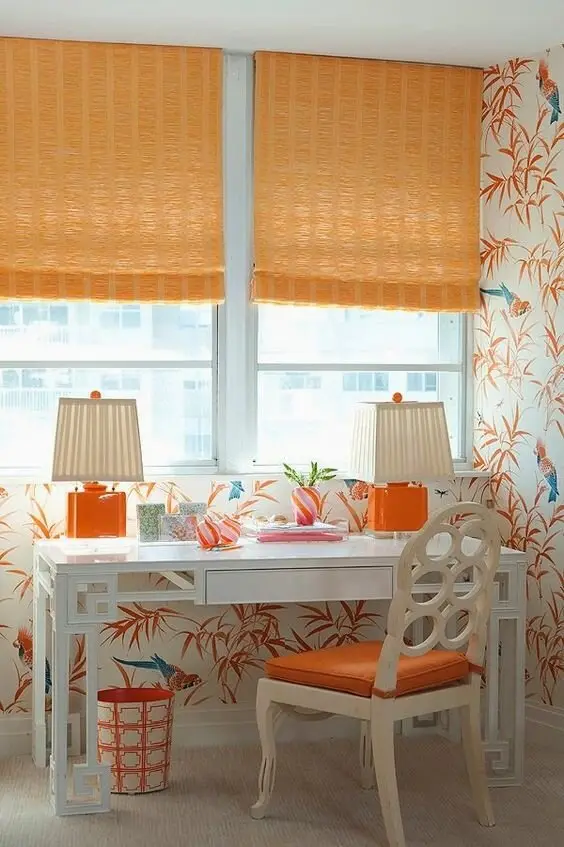 orange home office