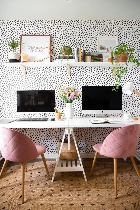 dot wallpaper home office