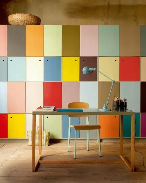 colourful home office