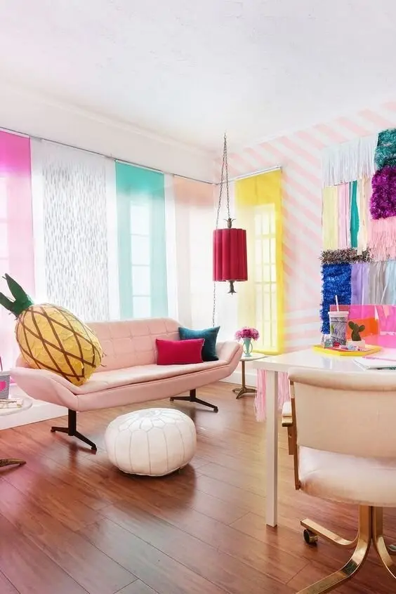 colourful home office