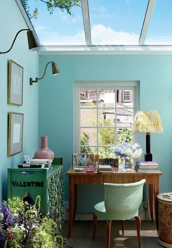 glass ceiling home office