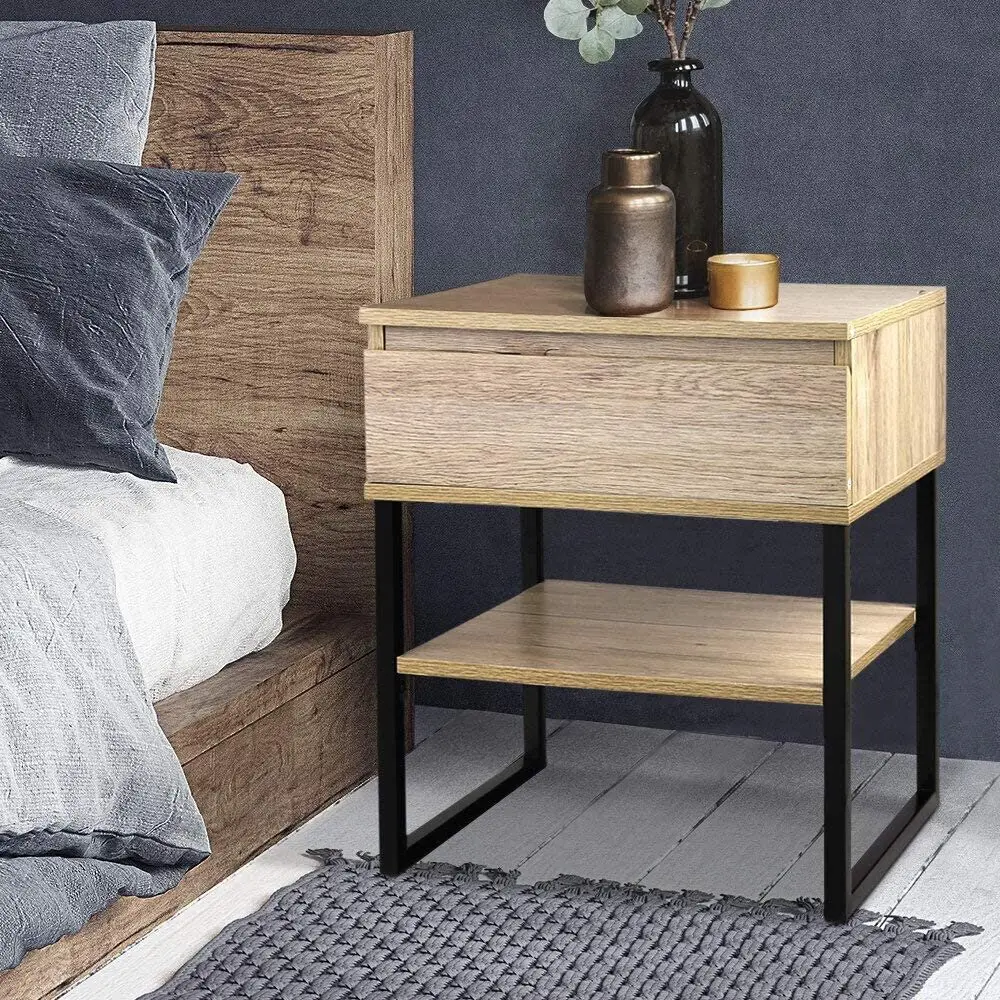 modern industrial side table