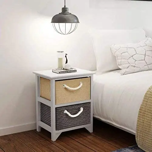 basket bedside table