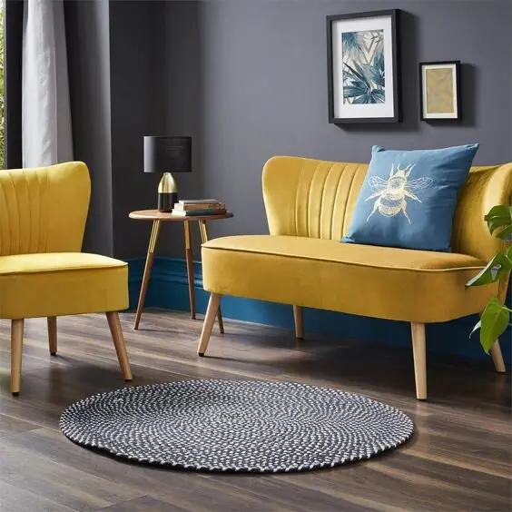 yellow sofa