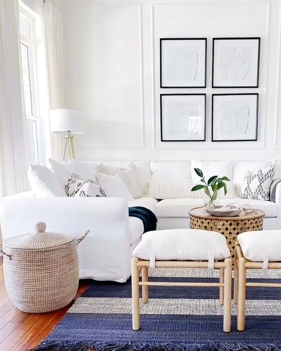white coastal living room