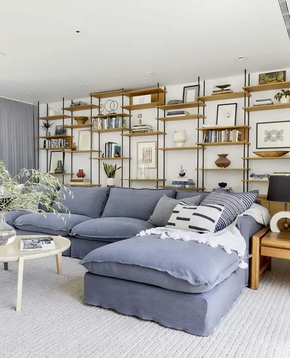 blue sectional sofa