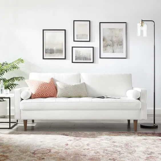 elegant white sofa