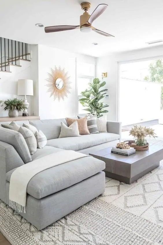modern grey sofa