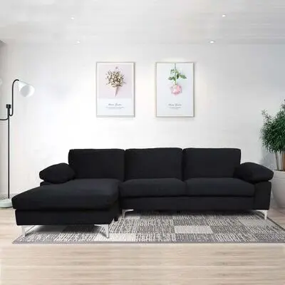 modern black sofa