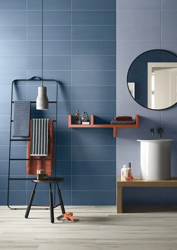 blue bathroom