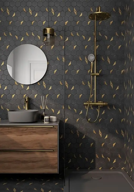 black modern bathroom