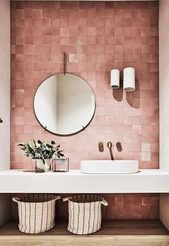 pink bathroom tiles