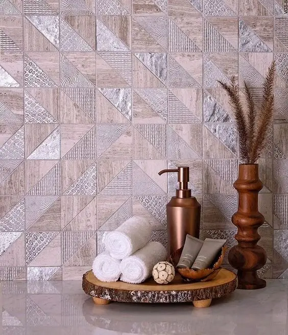 patterned bathroom tiles