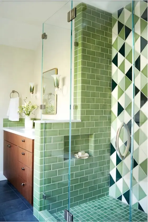 modern green bathroom