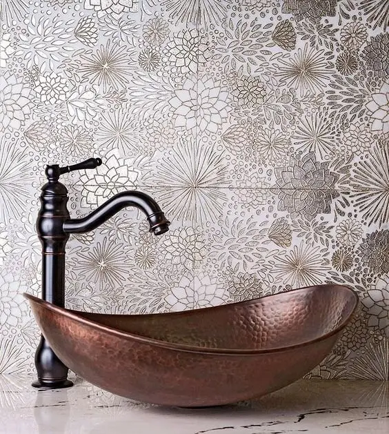 etched marble tile
