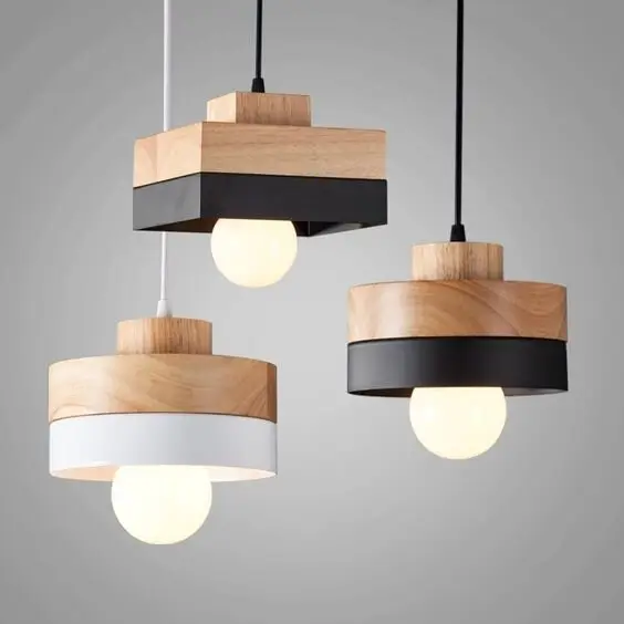 modern wood pendant lights