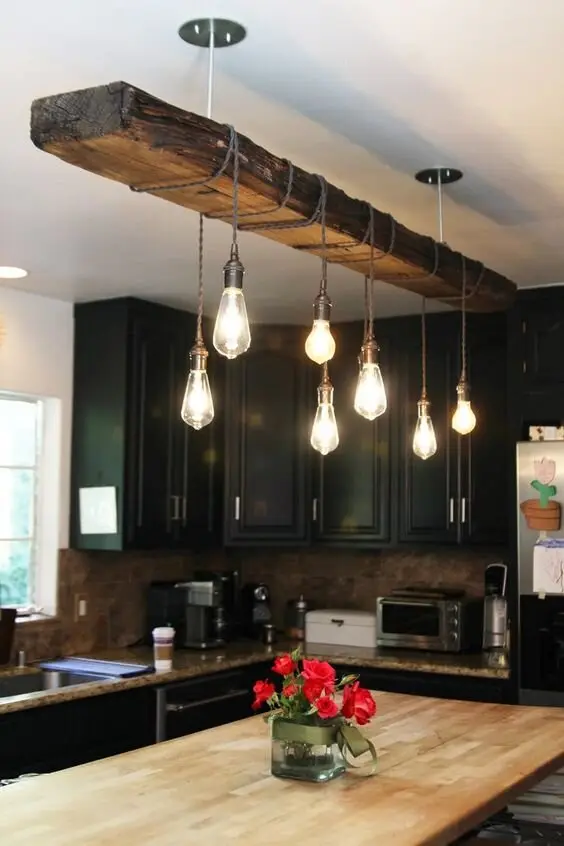 rustic kitchen lighting