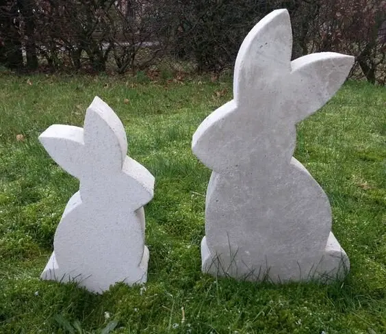 concrete garden bunnies