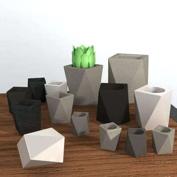 mini concrete planters