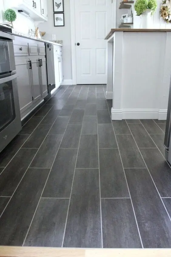 grey kitchen floor