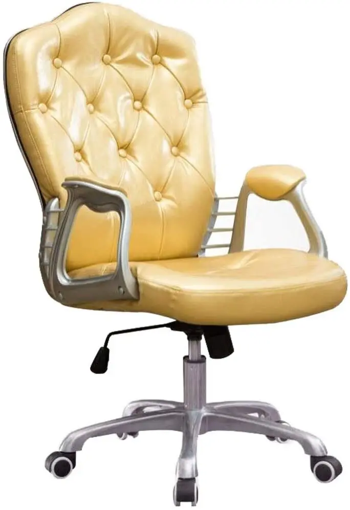 golden leather office chair