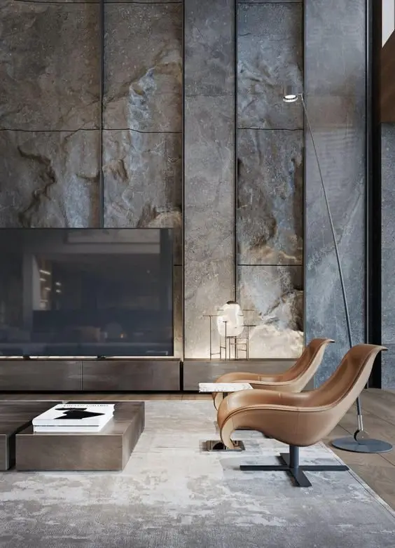 Stone Walls industrial living room: Imposing, timeless, and stunning