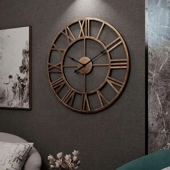 Vintage Wall Clock industrial living room: The passing of time signifies continuity and enduring style