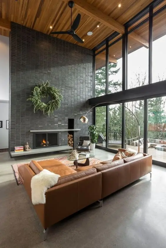 Modern Industrial industrial living room: The classic and functional industrial design gets updated with modern styling